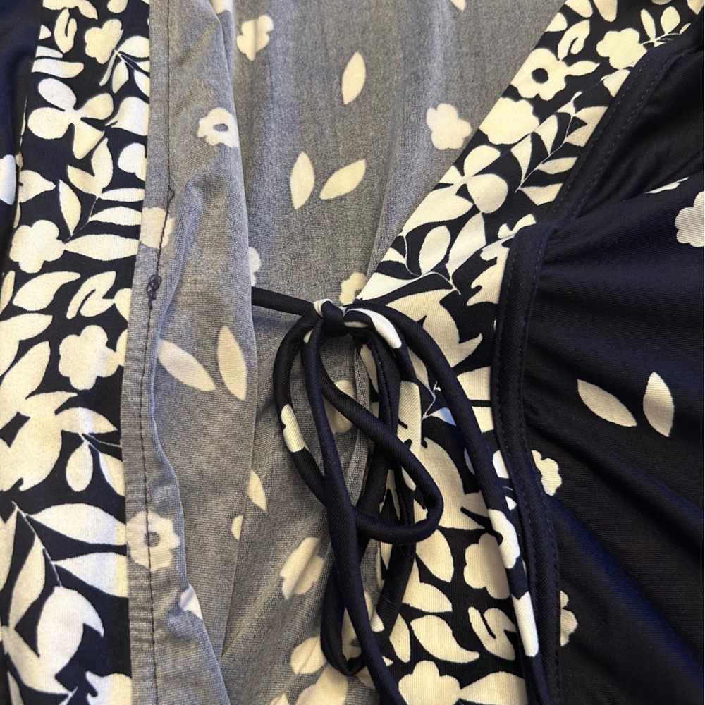 In Bloom by Jonquil Navy Blue Floral Kimono Robe - 3 Available! - Picture 8 of 13